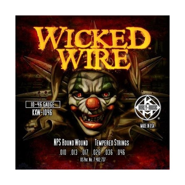 Juego Cuerdas Guitarra Eléctrica Kerly Wicked Wire 10-46