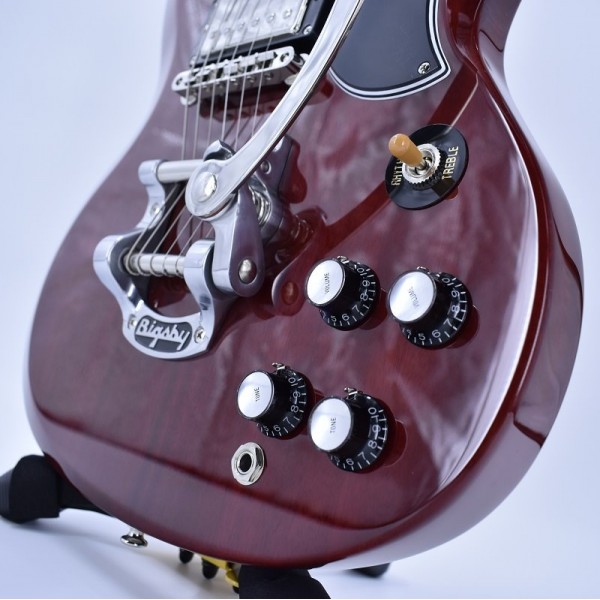 Guitarra Eléctrica Tokai SG136 B5 CH Cherry Bigsby B5 Japón