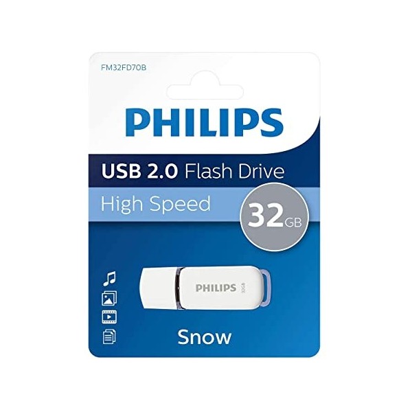 Memoria USB 2.0 Philips 32GB Snow Edition Grey