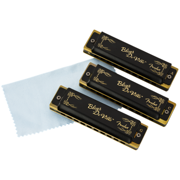 Armónica Fender Blues DeVille Harmonica Pack of 3 With Case