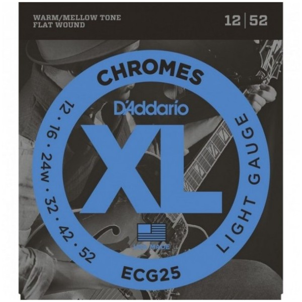 Juego Cuerdas Guitarra Eléctrica D'Addario ECG25 Chromes 12-52