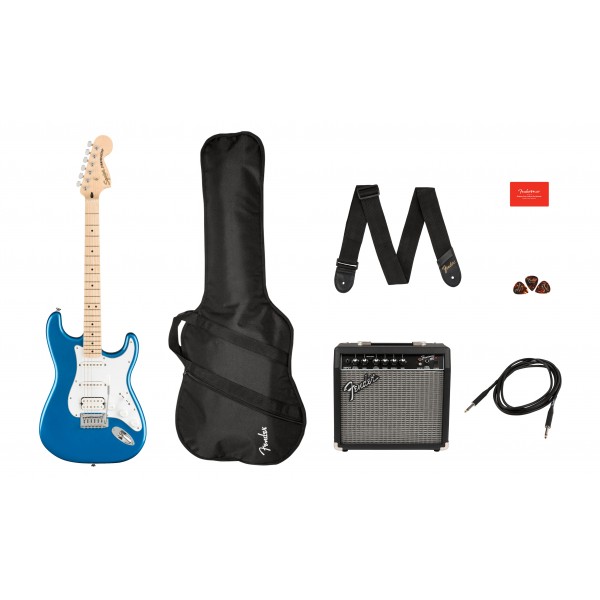 Pack Guitarra Eléctrica Fender Squier Stratocaster HSS MN LPB