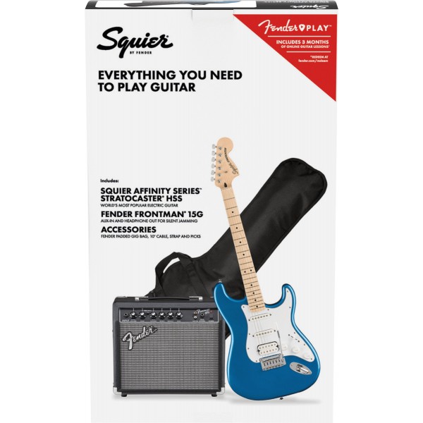 Pack Guitarra Eléctrica Fender Squier Stratocaster HSS MN LPB