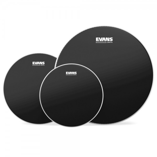 Pack De Parches Evans Onyx Black Fusion 10",12",14" ETP-ONX2-F