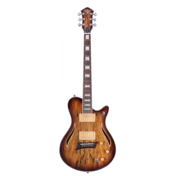 Guitarra Híbrida Eléctrica Acústica Michael Kelly MNKHSSSBPYZ Hybrid Special Spalted Maple Burst