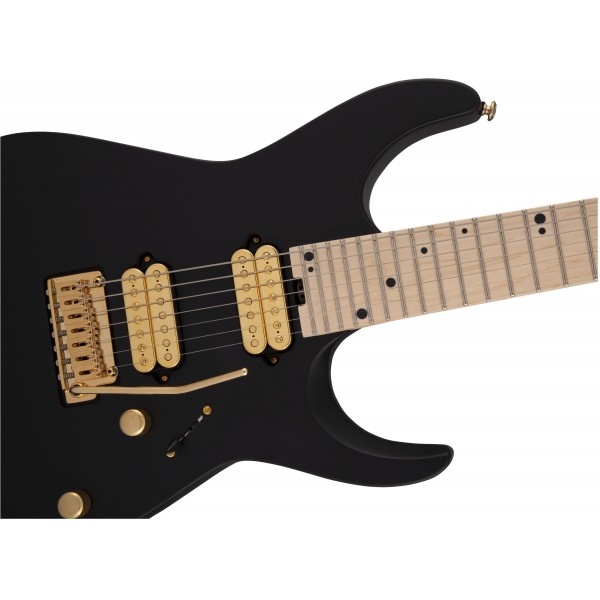 Guitarra Eléctrica Charvel Pro-Mod Angel Vivaldi DK247 2PT HH Satin Black 7 Cuerdas