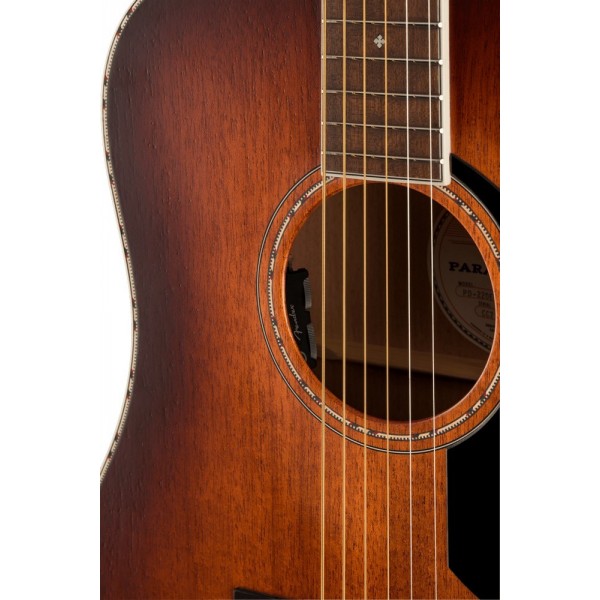 Guitarra Acústica Fender PD-220E Dreadnought ACB Aged Cognac Burst  Con Estuche