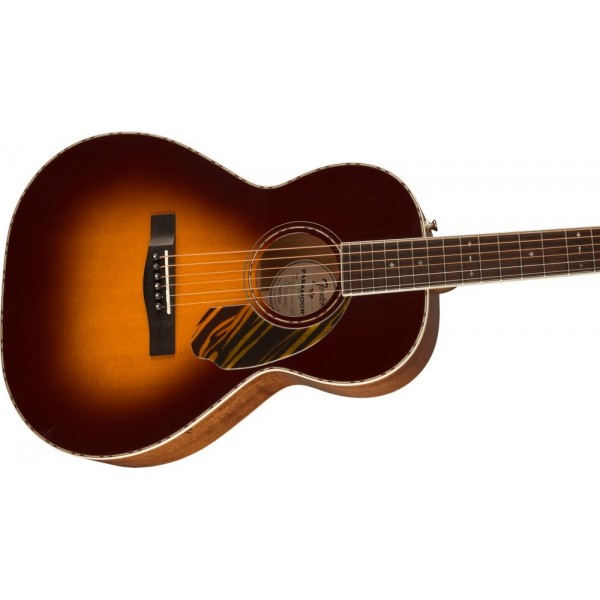 Guitarra Parlor Fender PS-220E Parlor 3TVS 3-Tone Vintage Sunburst Con Estuche