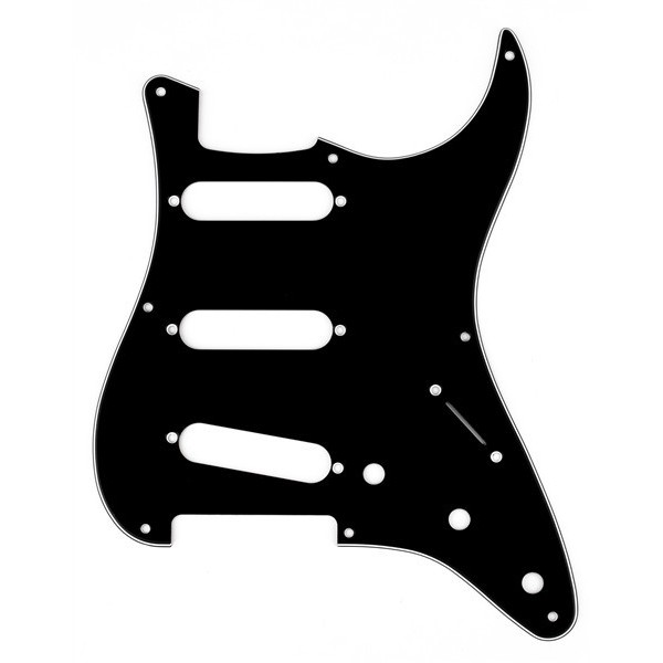 Golpeador Fender Stratocaster SSS 8 Agujeros Black 3 Capas