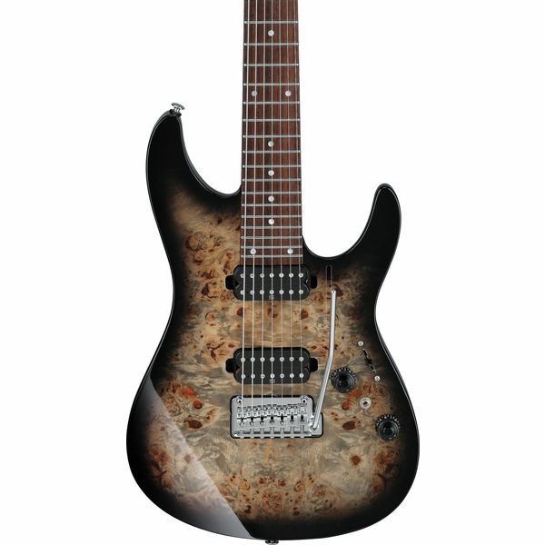 Guitarra Eléctrica Ibanez AZ427P1PB CKB AZ Premium 7 Cuerdas Charcoal Black Burst