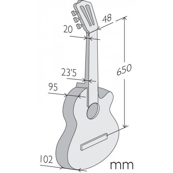 Guitarra Clásica Alhambra Crossover CS-LR CW E1 Cutaway Electrificada