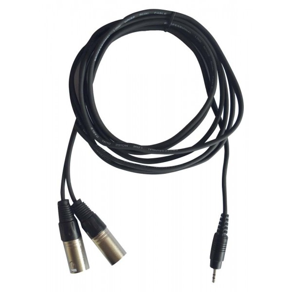 Cable Audiophony Minijack Stereo- 2 XLR Macho 3 m