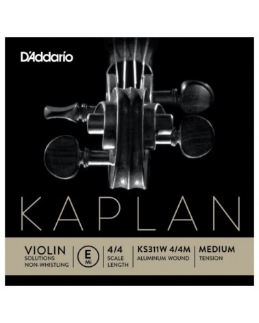 Cuerda E Para Violín D'Addario Kaplan Escala 4/4 Tensión Media KS311W 4/4M