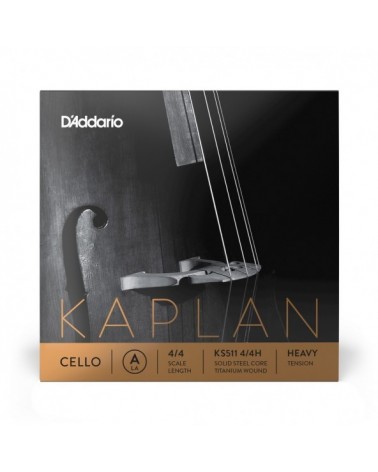 Cuerda Individual La Para Violonchelo Kaplan De D'Addario Escala 4/4 Tensión Media KS511 4/4H