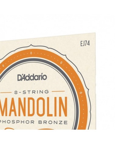 Juego De Cuerdas Para Mandolina D'Addario EJ74 Bronce Fosforado 11-40