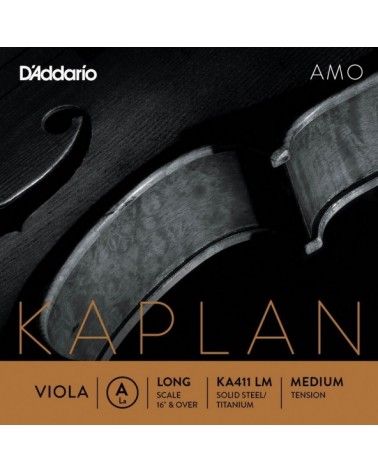 Cuerda A Para Viola D'Addario Kaplan Amo Escala Larga Tensión Media KA411 LM
