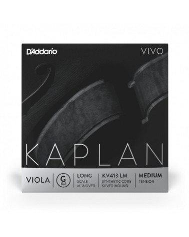 Cuerda G Para Viola D'Addario Kaplan Vivo Escala Larga Tensión Media KV413 LM