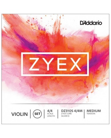 Juego De Cuerdas Para Violín D'Addario Zyex Escala 4/4 Tensión Media DZ310S 4/4M