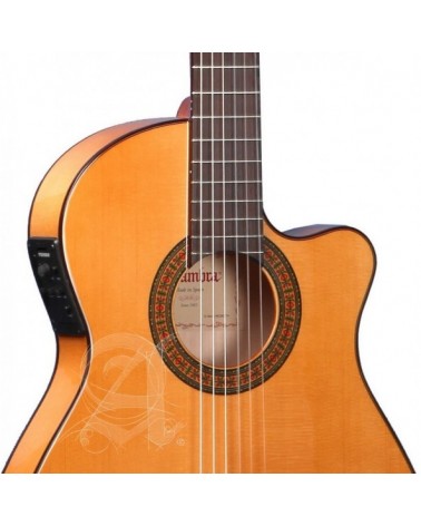 Guitarra Flamenca Alhambra 3 F CT E1 Cutaway Cuerpo Estrecho Electrificada