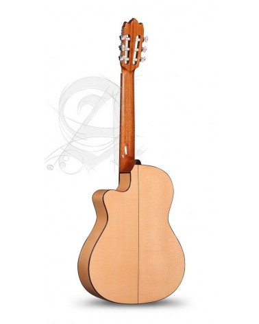 Guitarra Flamenca Alhambra 3 F CW E1 Cutaway Electrificada Con Funda 9730 10 mm