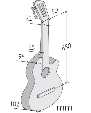 Guitarra Flamenca Alhambra 3 F CW E1 Cutaway Electrificada Con Funda 9730 10 mm