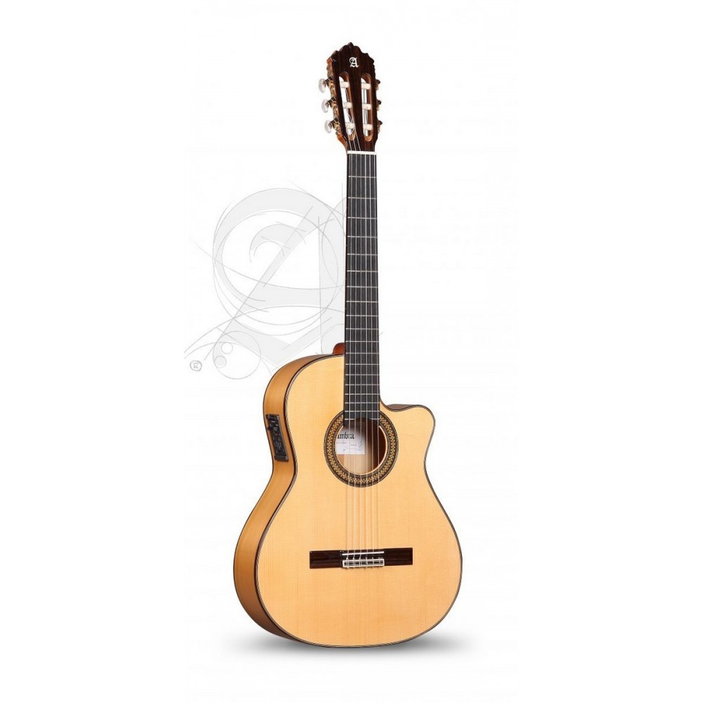 Helecho cristiano Admitir Guitarra Flamenca Alhambra 7 Fc CT E2 Cutaway Cuerpo Estrecho Electrificada  | Alteisa