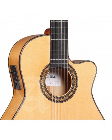 Guitarra Flamenca Alhambra 7 Fc CT E2 Cutaway Cuerpo Estrecho Electrificada