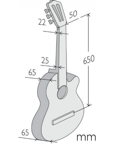 Guitarra Flamenca Alhambra 7 Fc CT E2 Cutaway Cuerpo Estrecho Electrificada
