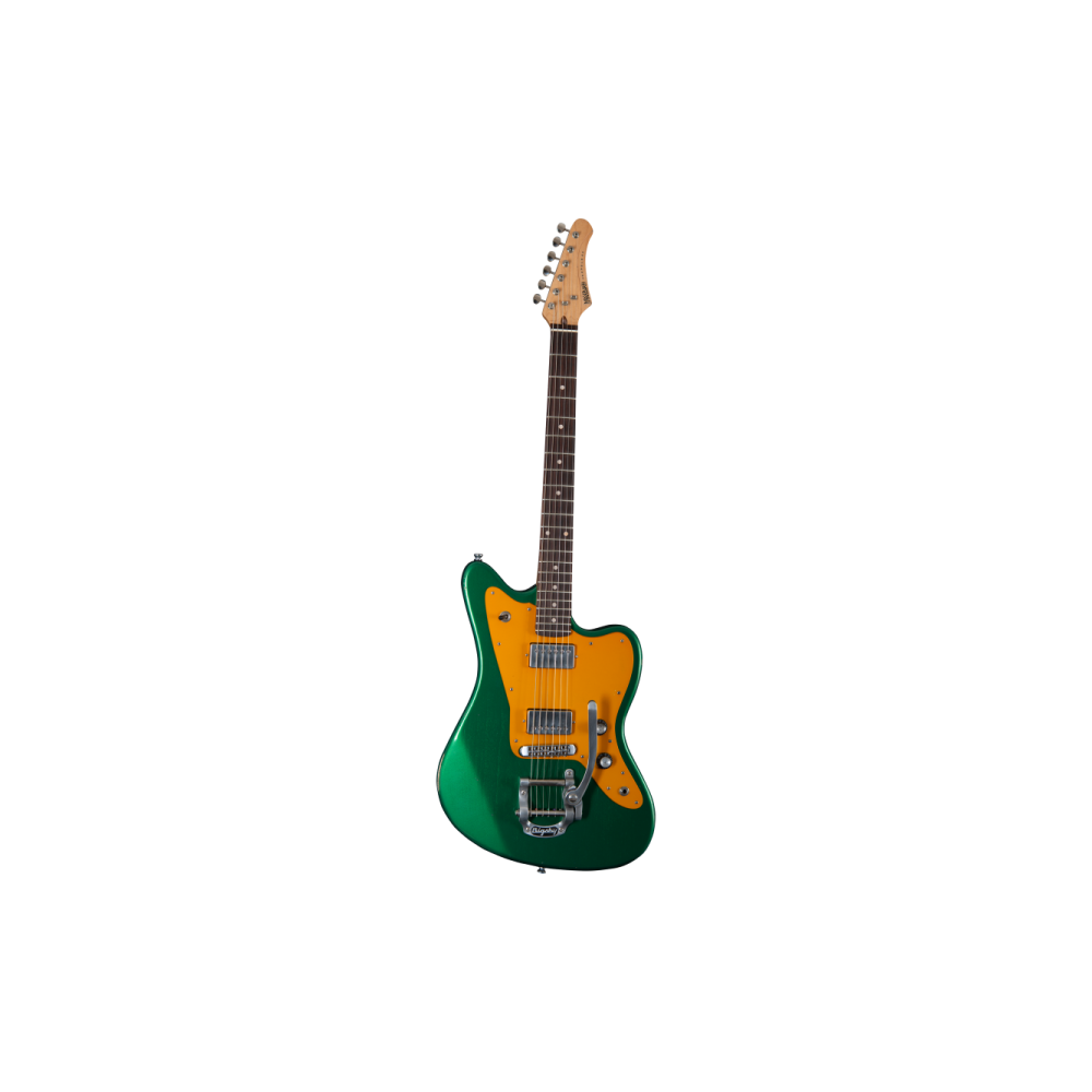 Guitarra Maybach Jazzpole Con Bigsby Candy Green Metallic Relic
