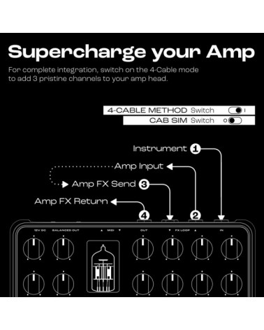 Simulador De Amplificador Para Bajo Two Notes ReVolt Bass Analógico 3 Canales