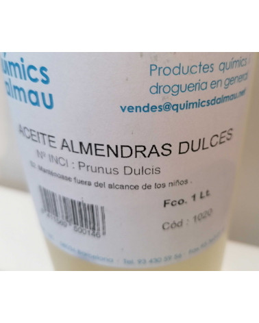 Aceite De Almendras Dulces F/1 LT Para Hidratar Instrumentos De Madera Químics Dalmau