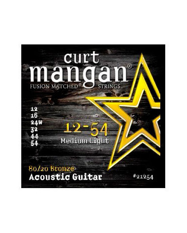 Juego De Cuerdas Para Guitarra Acústica Curt Magan 80/20 Bronze Medium 12-54