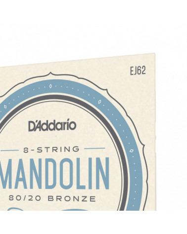 Juego De Cuerdas Para Mandolina D'Addario EJ62 Bronce 80/20 Calibre Fino 10-34