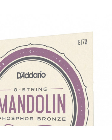 Juego De Cuerdas Para Mandolina D'Addario EJ70 Bronce Fosforado Extremo Con Bola Calibre Medio/Fino 11-38