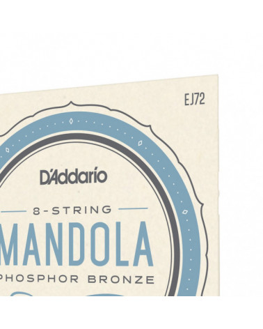 Juego De Cuerdas Para Mandolina D'Addario EJ72 Bronce Fosforado Calibre Fino 14-49