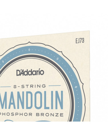 Juego De Cuerdas Para Mandolina D'Addario EJ73 Bronce Fosforado Calibre Fino 10-38