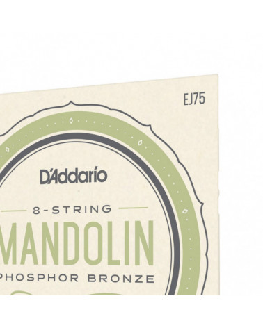 Juego De Cuerdas Para Mandolina D'Addario EJ75 Bronce Fosforado Calibre Medio/Grueso 115-41