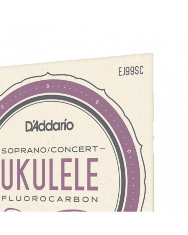 Juego De Cuerdas Para Ukelele Soprano/Concierto D'Addario EJ99SC Pro-Arté Carbon