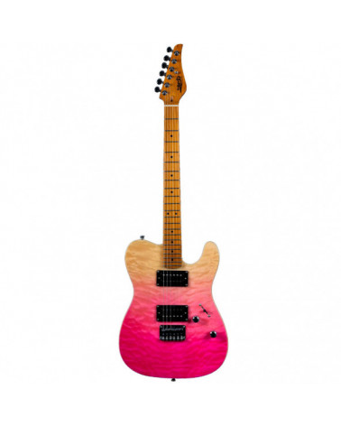 Guitarra Eléctrica Jet JT450-QTPK Rosa Transparente