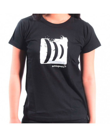 Camiseta De Mujer Talla L negra Con Logo Schlagwerk