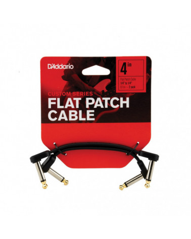 Cable De Conexión Plano 10 cm En Ángulo Recto D'Addario (Pack Doble) PW-FPRR-204