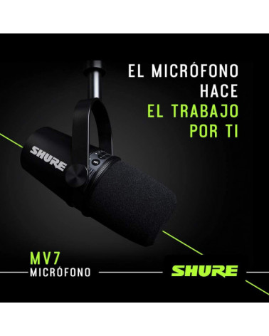 Micrófono Podcast USB/XLR Shure MV7K