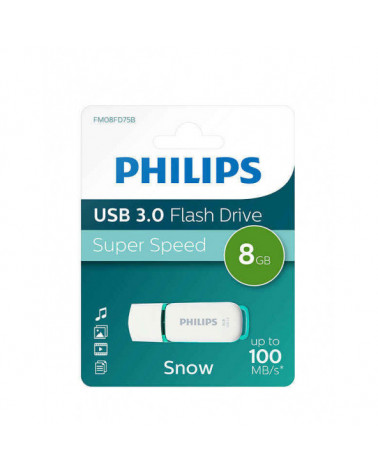 Memoria USB 3.0 Philips 8GB Snow Edition Green