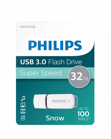 Memoria USB 3.0 Philips 32GB Snow Edition Grey