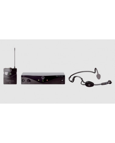 Sistema Inalámbrico UHF AKG 45 Sport Band D Con Petaca, Micrófono Diadema Y Receptor