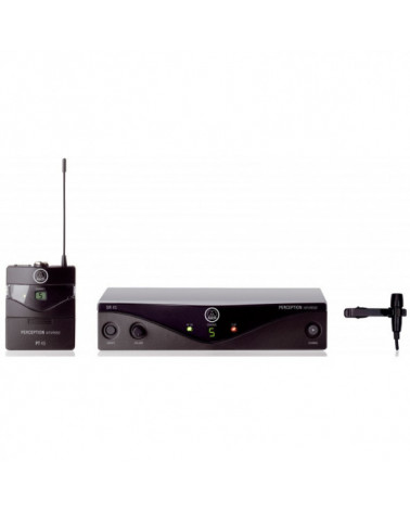 Sistema Inalámbrico UHF AKG 45 Presenter Band D/ISM Con Petaca, Micrófono Lavalier Y Receptor