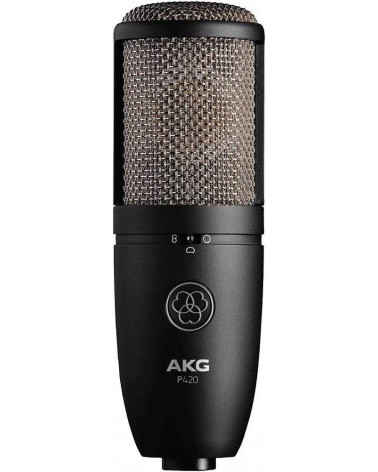 Micrófono De Condensador AKG P420 De Gran Diafragma Con Patrón Cardioide, Omnidireccional Y Figura De 8