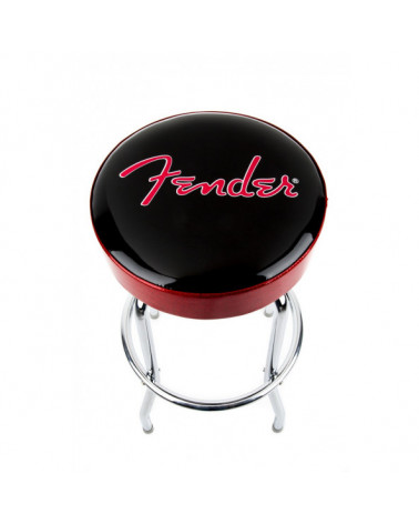 Taburete Fender Red Sparkle Logo Barstool Black/Red Sparkle 30"
