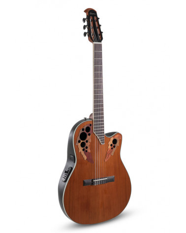 Guitarra Clásica Electroacústica Ovation Celebrity MS Classic Nylon Natural Brillante CE44C-4A-G