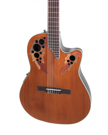 Guitarra Clásica Electroacústica Ovation Celebrity MS Classic Nylon Natural Brillante CE44C-4A-G